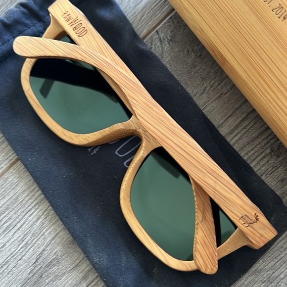 Raw Wood Shades Bamboo Frame Mirror Sunglasses - Picture 3 of 6